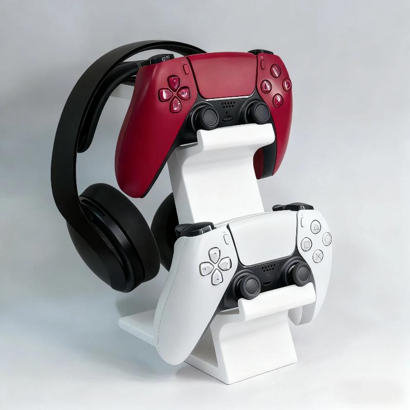 Gaming Console Best - 3-in-1 controllerstandaard voor bureau met hoofdtelefoonhouder,
