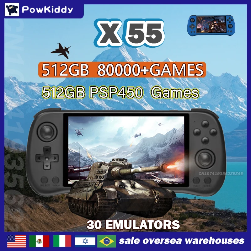 Gaming Console Best - 80000 Games 512G POWKIDDY X55 5.5