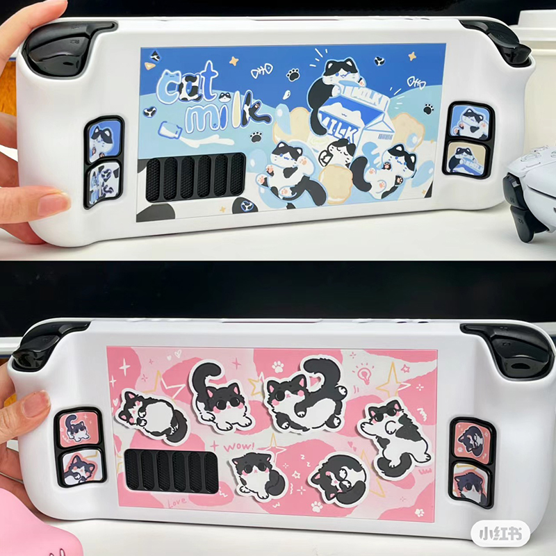 Gaming Console Steam Deck - Cartoon Melk Kat Beschermhoes voor Steam