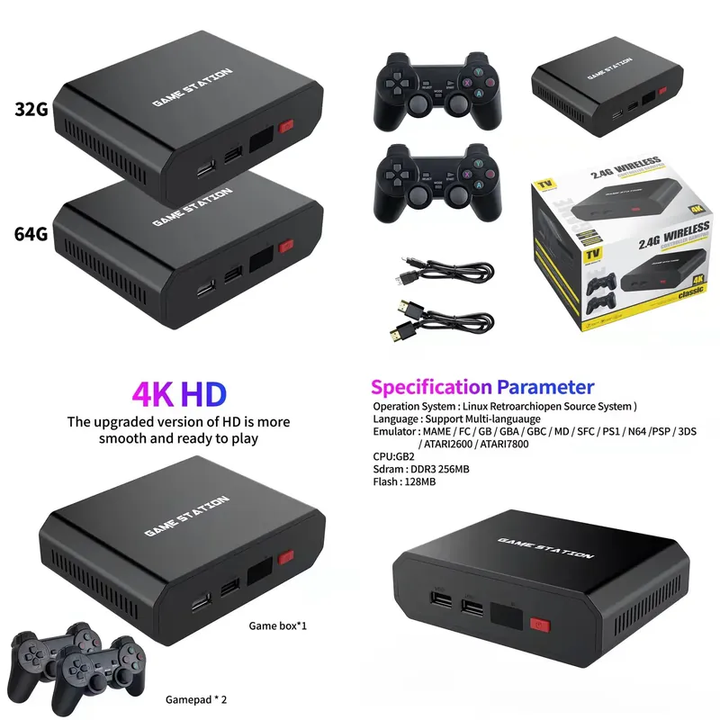 Gaming Console Free - M8plus HD Videogame Console Box 2.4G
