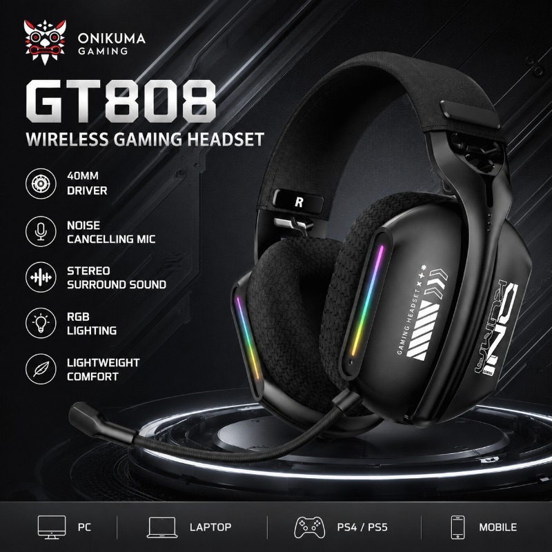 Gaming Console In Amazon - ONIKUMA GT808 Gaming Headset Draadloze Bluetooth