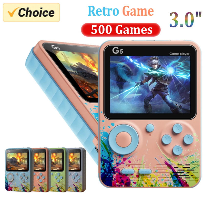 Gaming Console Under 500 - G5 Retro Handheld Game Console Met