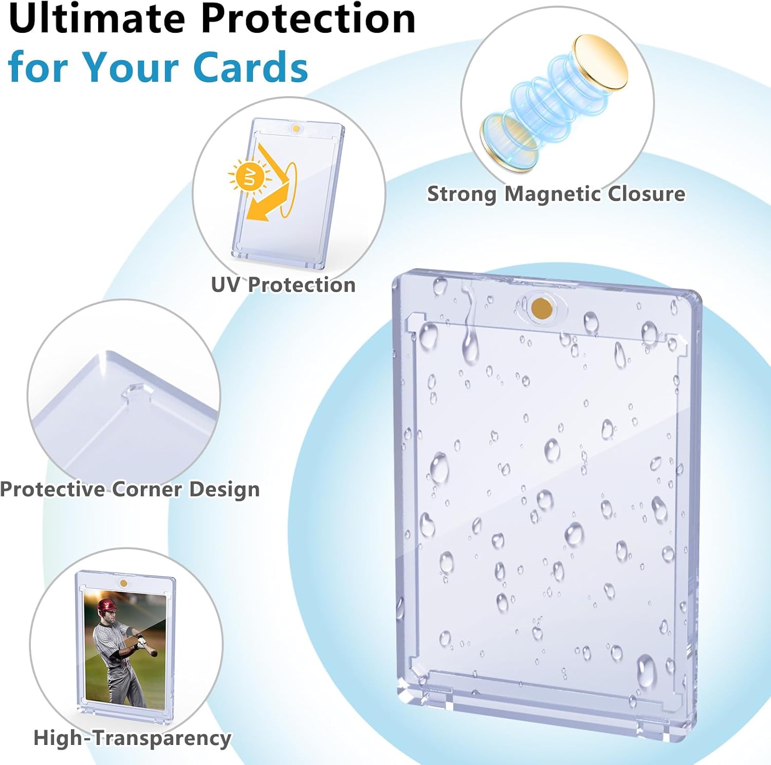1-10PCS Clear Card Holder Magn - Gaming Card Holder recensie en prijs