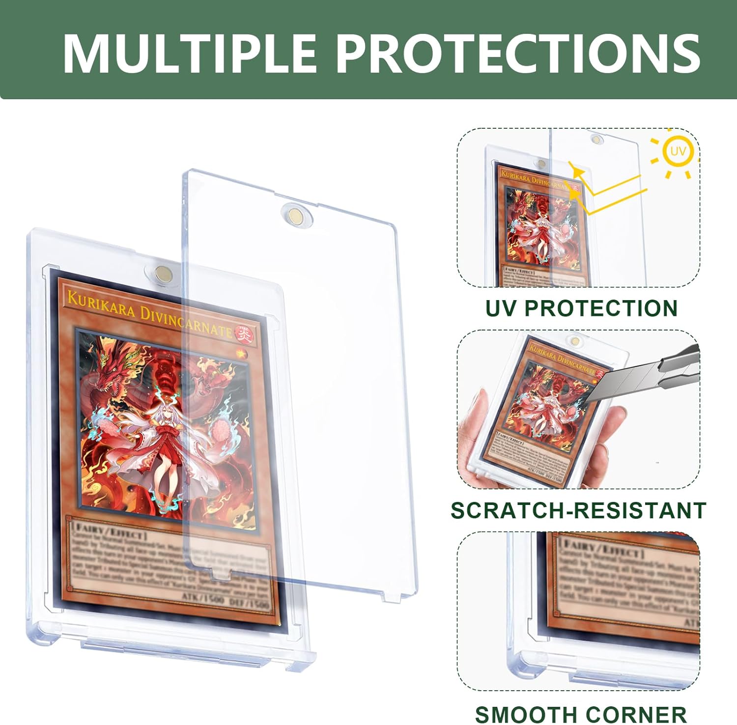 1-10PCS Clear Card Holder Magn - Gaming Card Holder recensie en prijs
