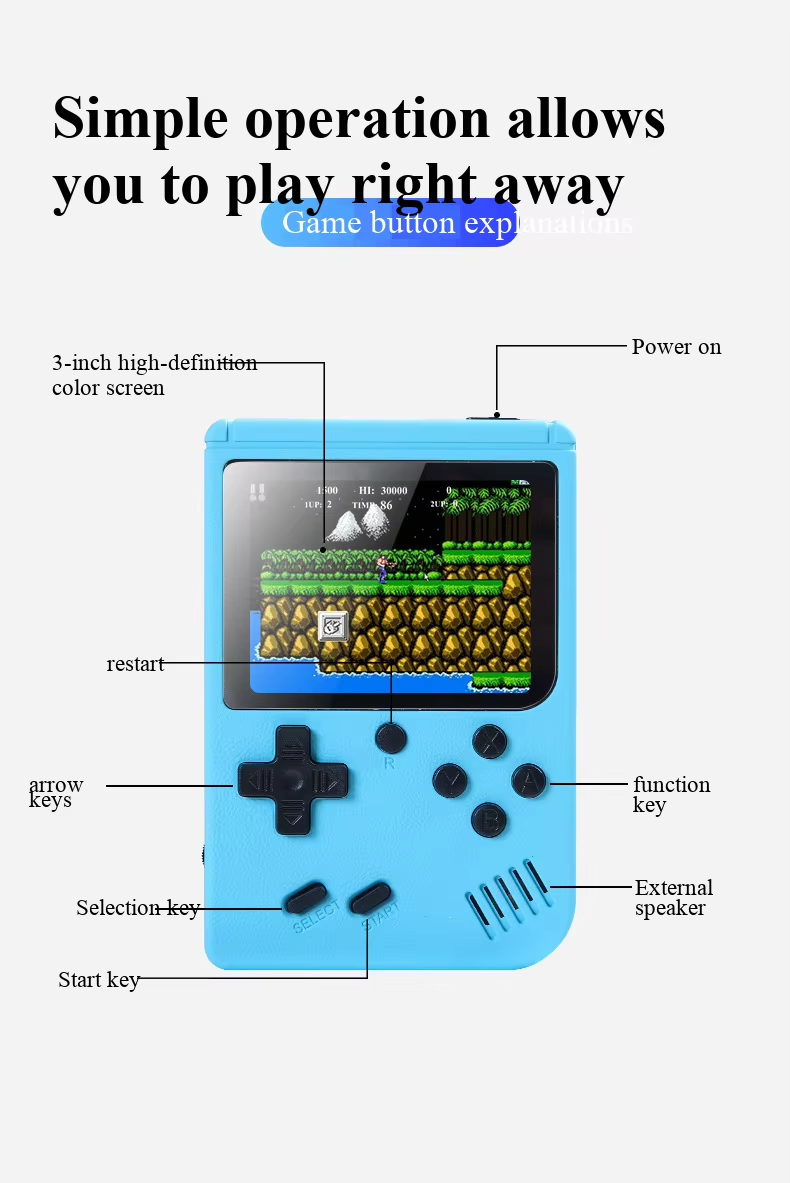 3.0 Inch Macaron Retro Draagba - Gaming Console Under 500 recensie en prijs