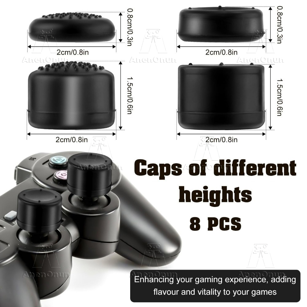 8PCS Thumb Grip Caps Controlle - Gaming Console Joystick recensie en prijs