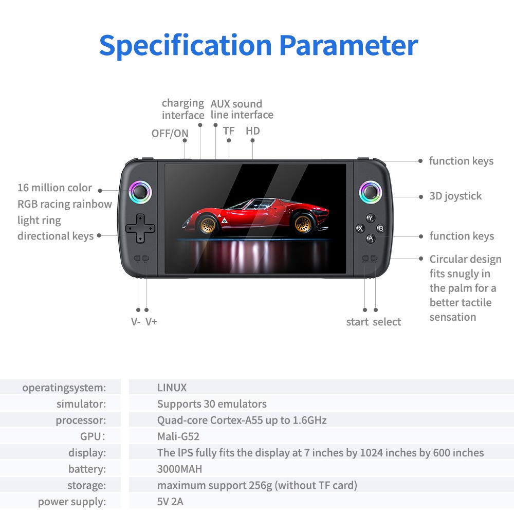 NIEUWE M27 7 Inch IPS Scherm H - Gaming Console Youtube recensie en prijs