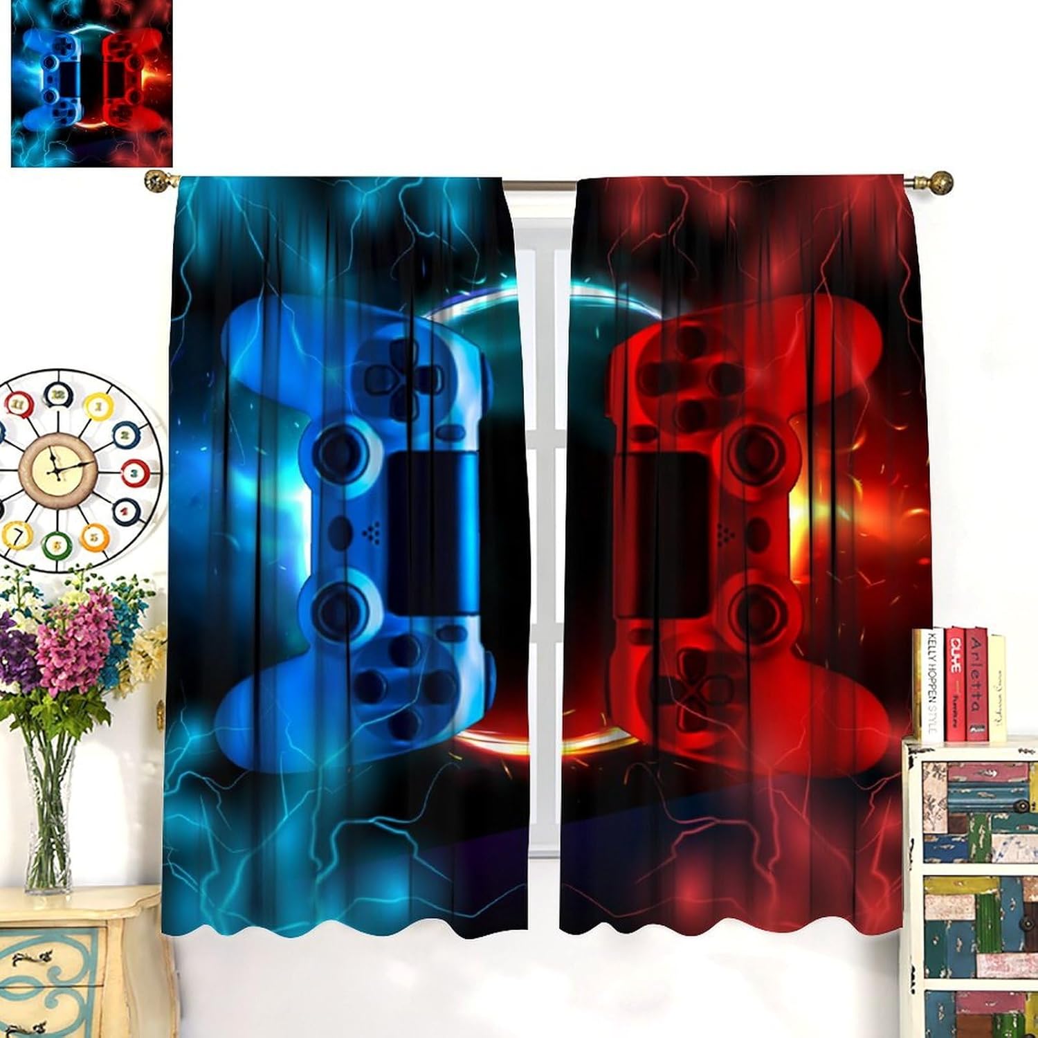 Gaming Gordijn Blauw Rood Arca - Gaming Console Youtube recensie en prijs