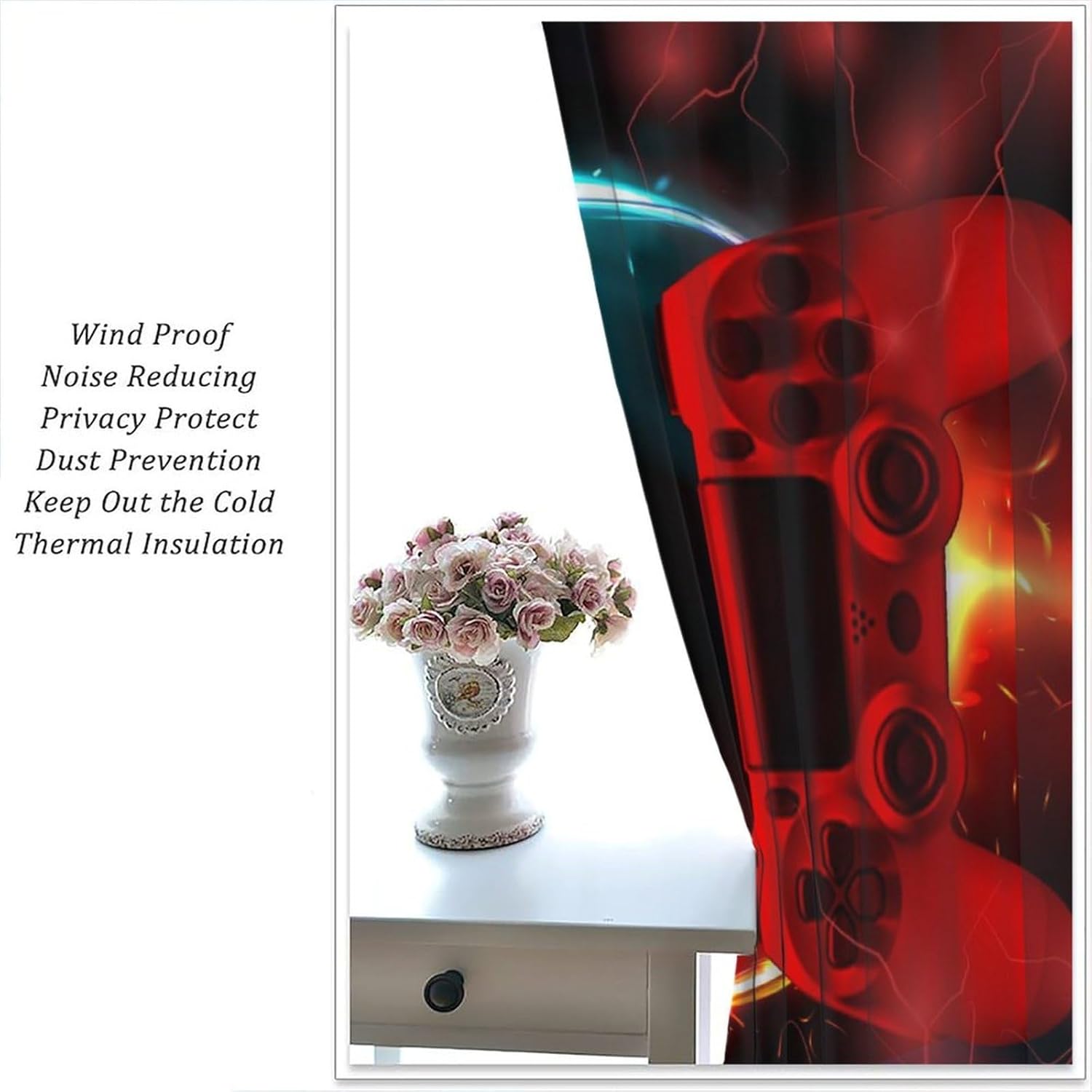 Gaming Gordijn Blauw Rood Arca - Gaming Console Youtube recensie en prijs