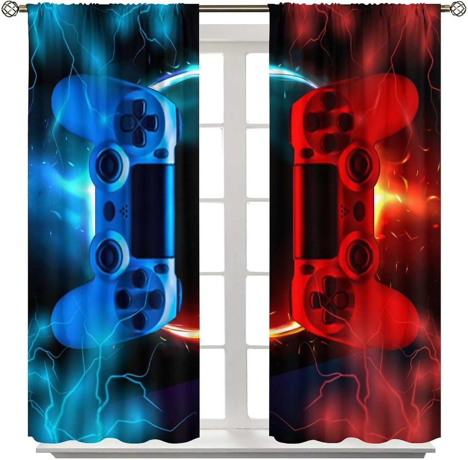 Gaming Gordijn Blauw Rood Arca - Gaming Console Youtube recensie en prijs