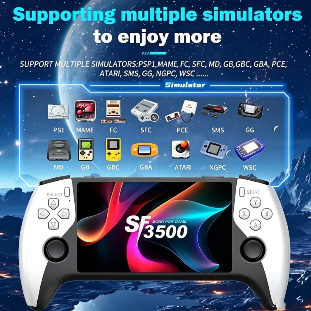 SF3500 5 inch Handheld Game Co - Gaming Console.Emulators recensie en prijs
